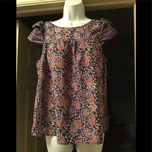 Madewell Peasant Floral Top